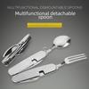 Набор разборных походных принадлежностей из нержавеющей стали для отдыха на природе - складной нож, вилка, ложка, нож для фруктов - многофункциональная посуда