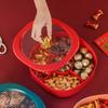 Элегантная двухслойная коробка для закусок и конфет с разделителями