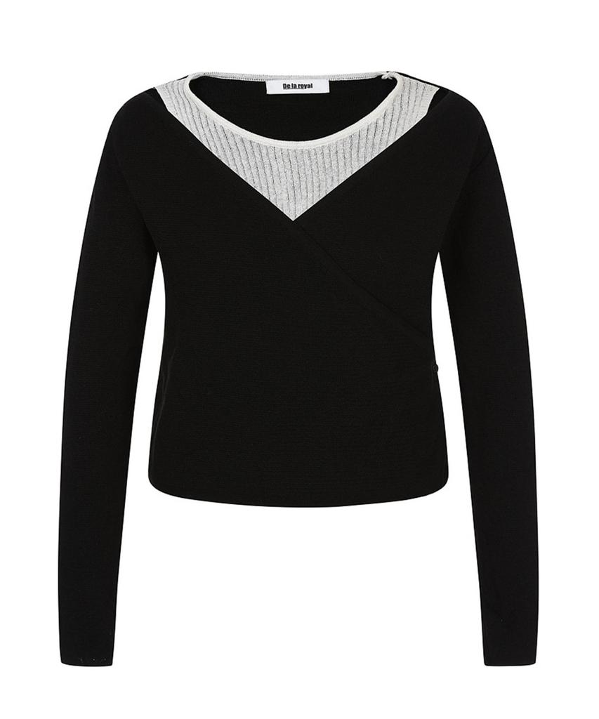 ECOLEDEPARIS Two-In-One Wrap Knit_Rb38Kkcm30Z