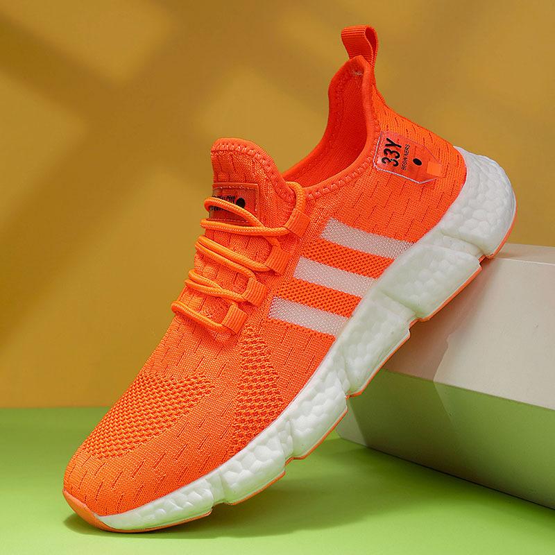 Большие размеры, высокоэластичные дышащие кроссовки для бега, мужская подошва с попкорном, пара спортивной и повседневной обуви, модная обувь Jinjiang, липкая обувь