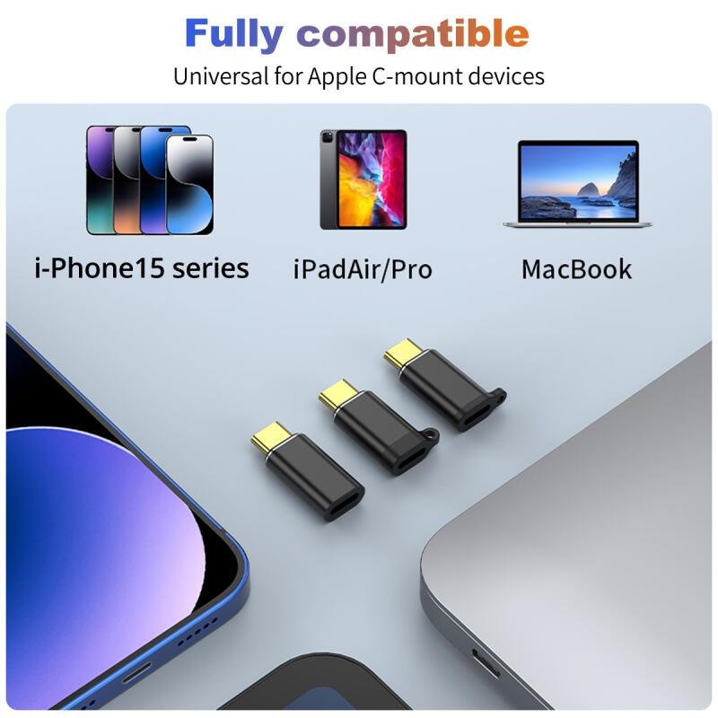 FONKEN PD60W Lightning Male To USB C Female Adapter Connector Fast Charging Data Adaptor Converter for iPhone 15 Series