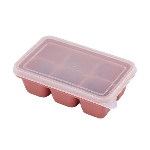 1/3pcs Big Ice Tray Ice Cube Mold Square Shape Ice Cream Maker Tray for Whiskey Cocktails DIY with Lid Silicone Kitchen Tools