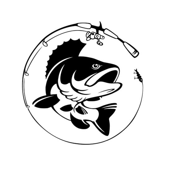 Fishing Rod Hobby Auto Car Fish Vinyl Motorcycle Sticker Vehicle Decor Accessory