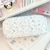 Милый мультяшный однотонный пенал, креативная портативная сумка для хранения, многофункциональный органайзер для канцелярских принадлежностей, школьные принадлежности