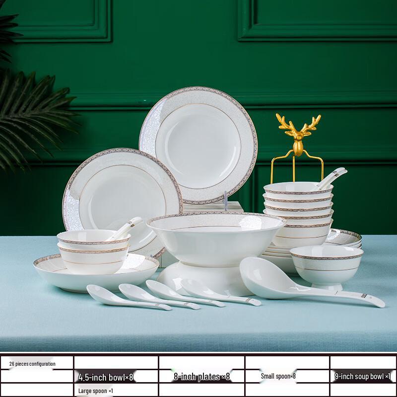 Jingdezhen Ceramic Tableware Set - Roman Romance