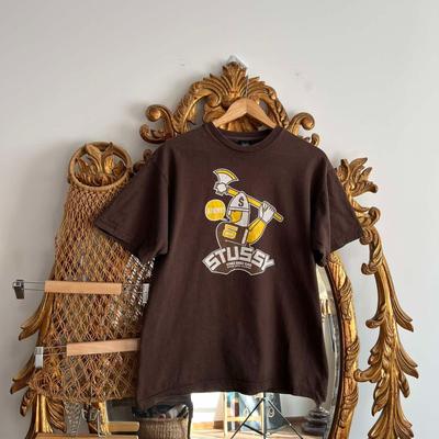 РЕДКИЙ ВИНТАЖНЫЙ ХЛОПКОВЫЙ Т-ШИРТ STUSSY 90-х Размер L Унисекс