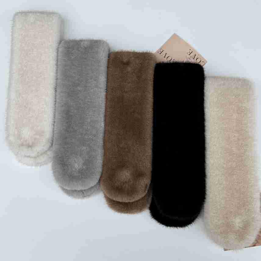 Плюшевый снуд в корейском стиле из искусственного меха норки класса вельвет с магнитной застежкой