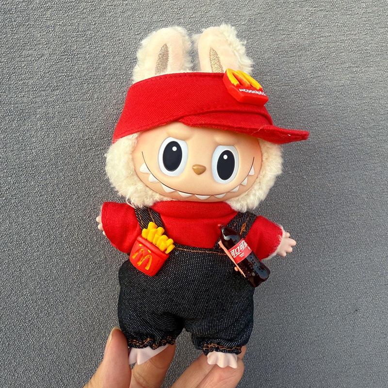 Labubu Doll Clothes: Skirt Suit for 17CM Plush or Vinyl, Fits One, Two, and Three Generations