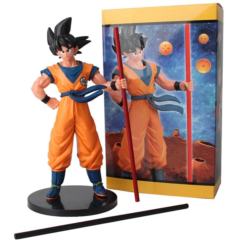 1 шт. Фигурка аниме Dragon Ball Сон Гоку Супер Сайян 22 см Гоку DBZ Фигурка Модель Подарки Коллекционные фигурки для детей