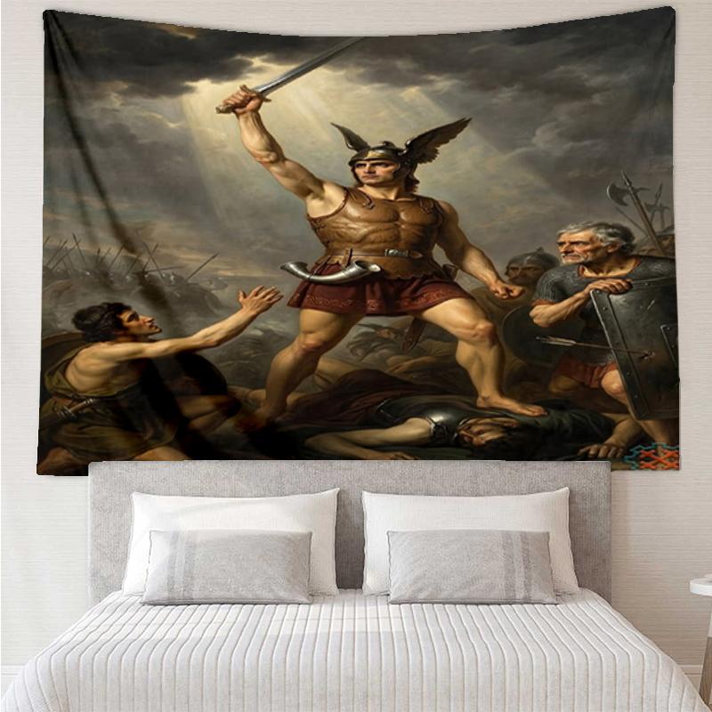 Heroes of Gaul Print Tapestry, Backdrop, Easy Setup, Ideal for Bedroom, Office & Living Room, with Aesthetic Wall Hanging Decor.
