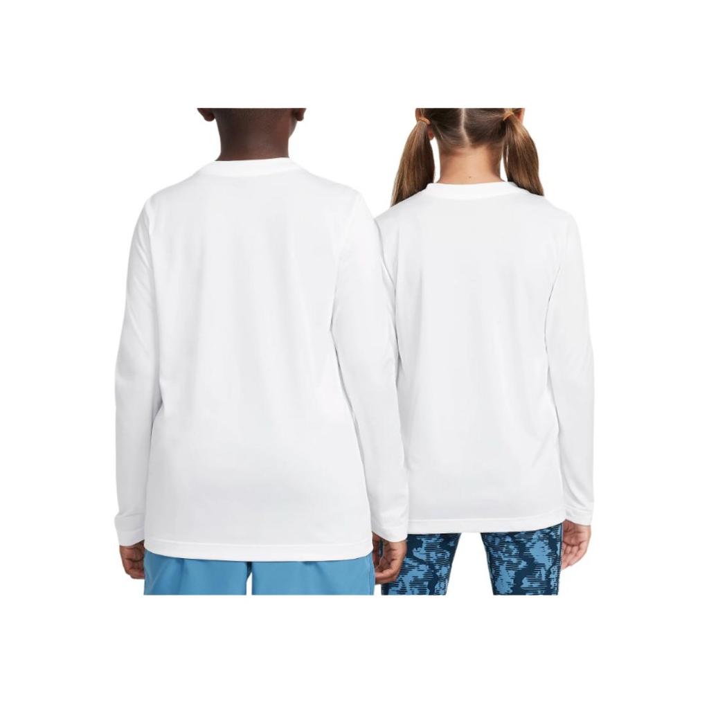 Nike Футболка Dri-Fit Legendary Comfort с длинным рукавом, отводящая пот, для детей, белая FZ5192-100