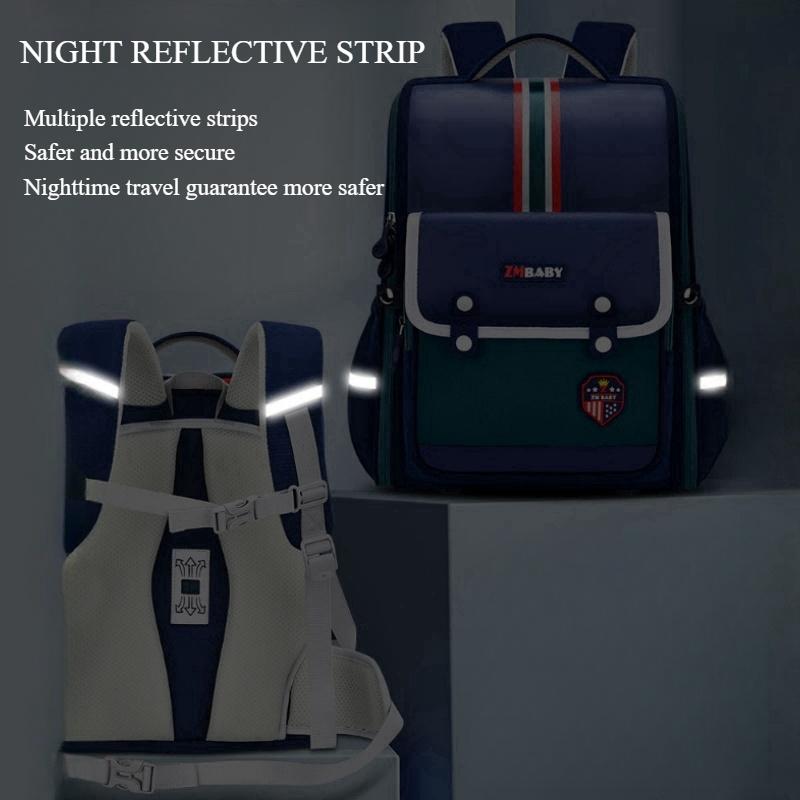 ZMBABY Модный английский стиль осень новый школьный рюкзак для учеников начальной школы интегрированный полностью открывающийся большой вместительный детский рюкзак для мальчиков 1-3-4 классов