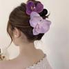Butterfly Orchid Orchid Hair Clip Pearl Large Shark Clip Fashion Flower Hair Claw  Female