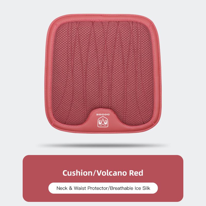 Breathable Ice Silk Car Neck Pillow Seat Cushion Lumbar Pillow Kit For Dodge Challenger Charger Journey Ram Durango SRT Dart U666