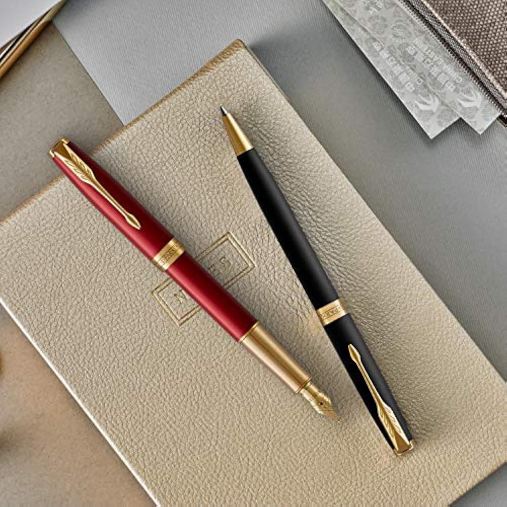 PARKER Паркер Перьевая ручка Sonnet Матовый черный GT Тонкое перо Подарочная коробка Обычный импортный товар 195...