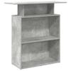 Reception Desk Concrete Grey 100x40x104 cm Engineered Wood