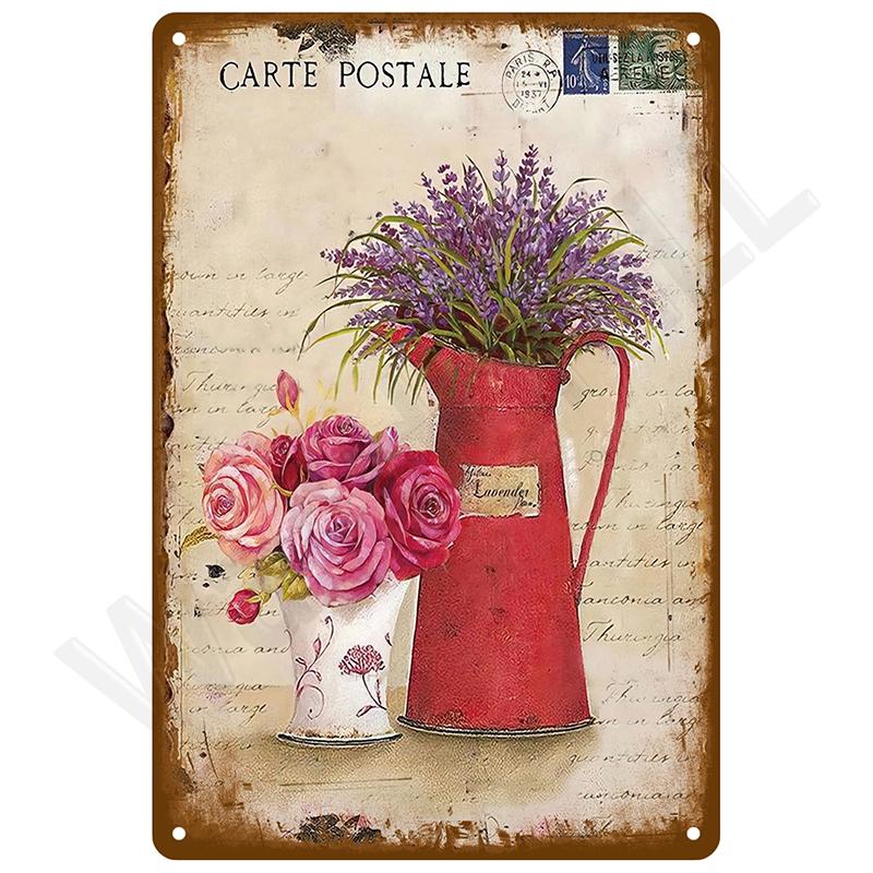 Retro Tin Sign Vintage Metal Signs Plates Posters House Interior Bathroom Wall Art Mural Aesthetic Room Home Decor Decorations
