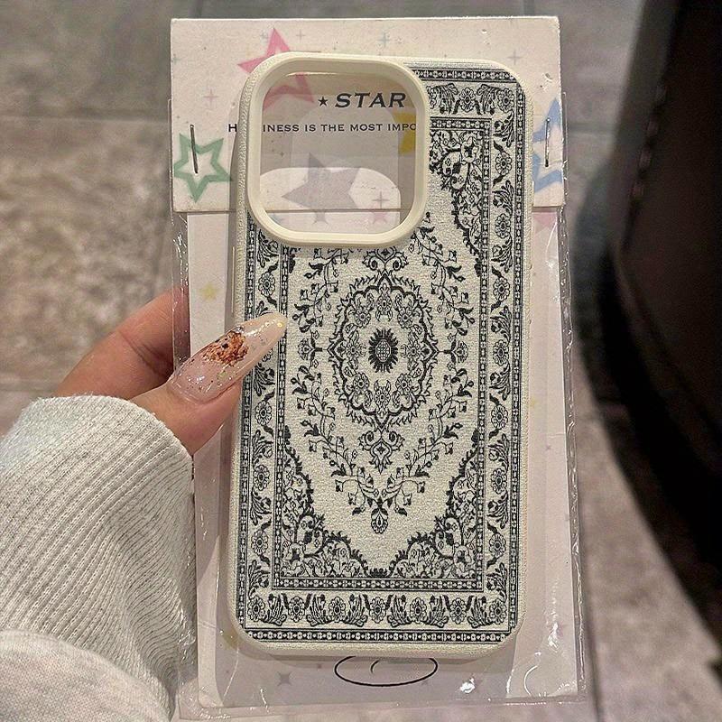 Чехол для телефона в стиле ретро с текстурой личи, подходит для iPhone 17, 16, 15, Plus, Pro, Max — может использоваться в качестве подарка.