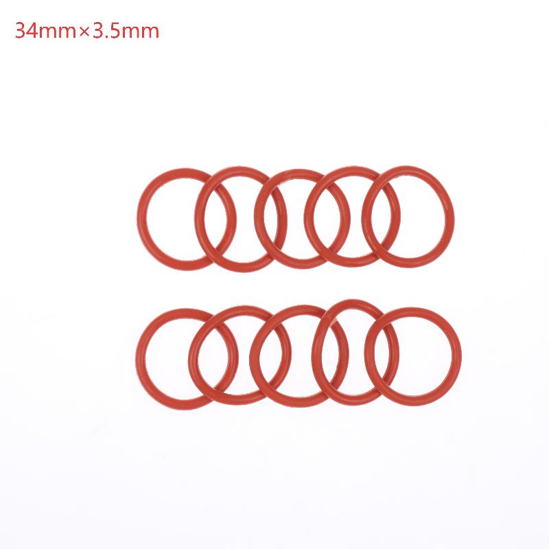 10PCS Silicone O RING For Coffee 43.6*35*4.3 Mm O-Ring VMQ Gasket Seal Thickness 4.3mm ORing Red Rubber