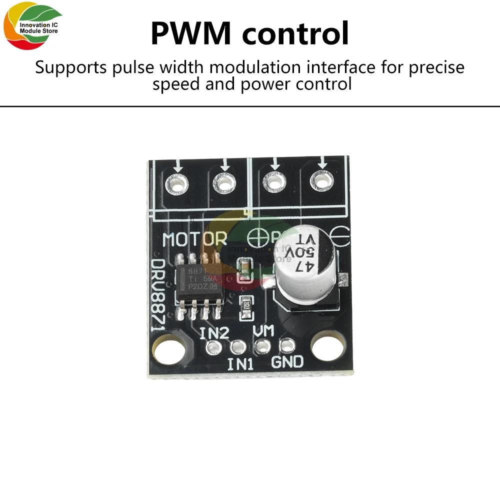 DRV8871 DC 6.5-45V DC H-мостовой драйвер двигателя 3.6A Драйвер щеточного двигателя Модуль драйвера с ШИМ-управлением Драйвер двигателя