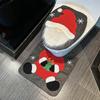 Santa Toilet Seat Cover 2-Piece Christmas Bathroom Set Santa Claus Toilet Seat Cover And Mat Set for New Year Indoor Bathroom Decor