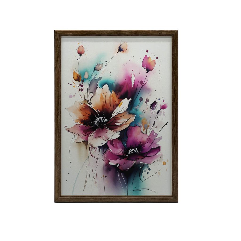 Dzika Natura W Kwiatach Dzika Natura W Kwiatach, 40X50 Cm, Rama Aluminiowa Czarna, Papier Matowy 230 Gsm