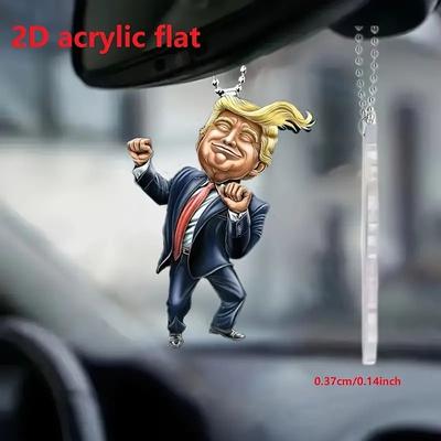 Креативный мультяшный кулон новый кулон Трампа акриловый самолет автомобиль зеркало заднего вида украшение рюкзак кулон