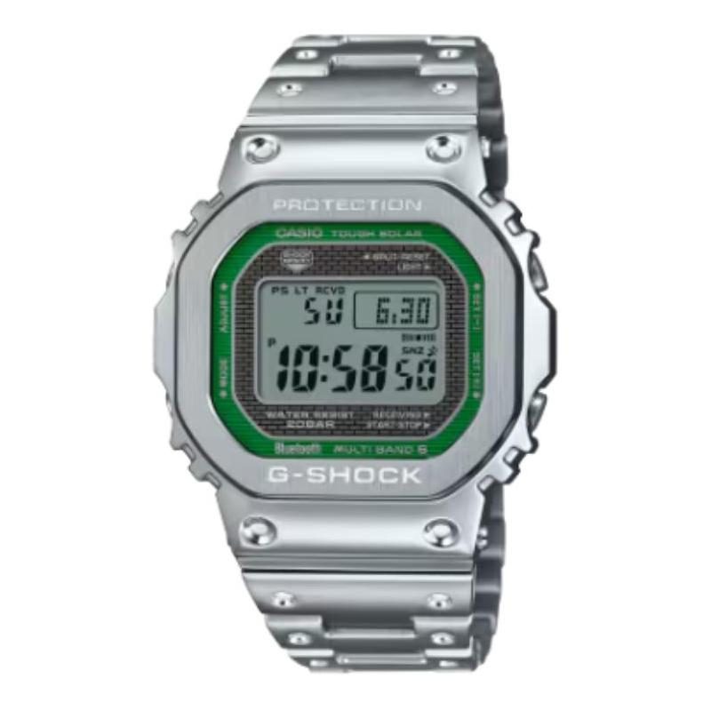Casio Серия 5000 200 метров водонепроницаемые солнечные Кварцевые Стальной ремешок мужские часы черный циферблат GMW-B5000D-3JF