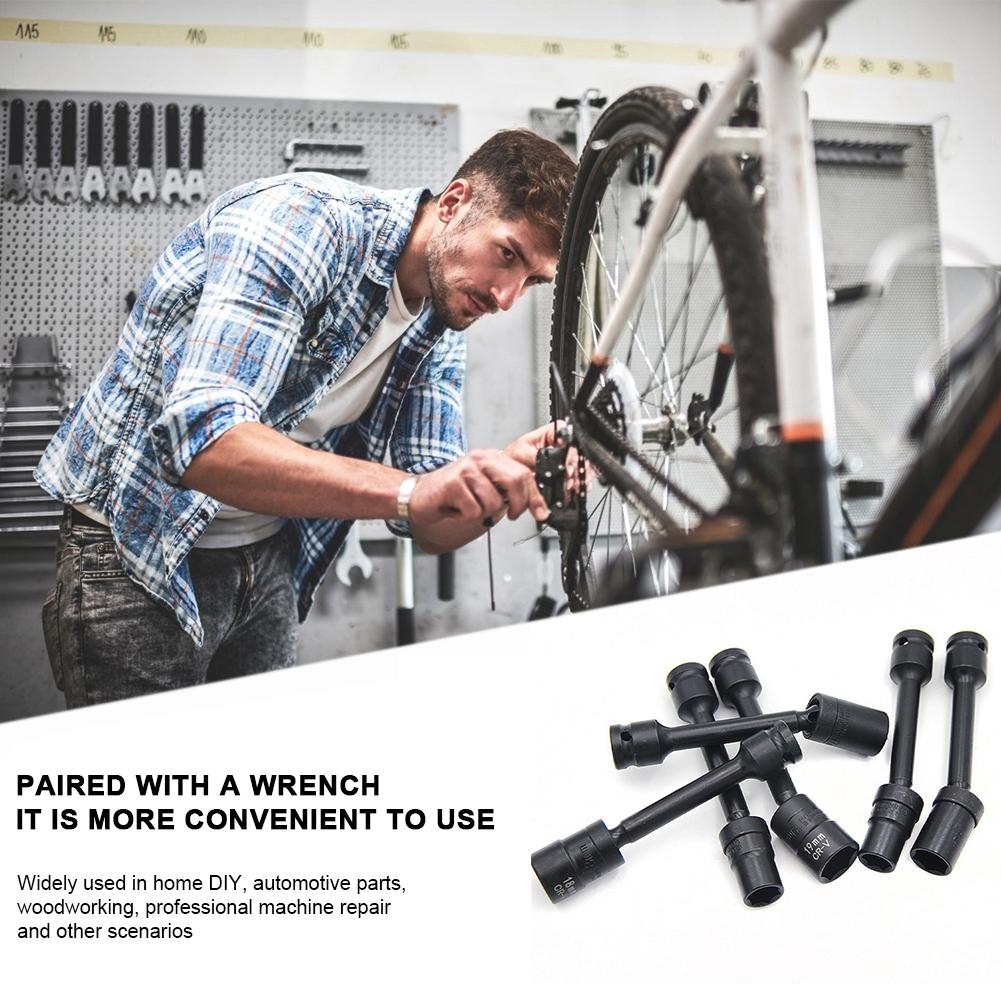 Набор из 7 удлинителей для ударных гайковертов 1/2 дюйма, универсальный удлинитель для головок 12 мм/13 мм/14 мм/16 мм/17 мм/18 мм/19 мм