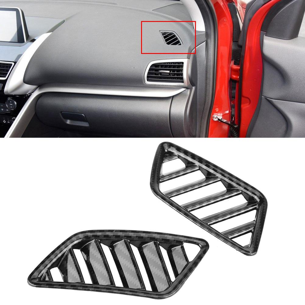2 шт. Накладки на верхние внутренние дефлекторы воздуховодов для Mitsubishi Eclipse Cross 17 18, карбоновое волокно