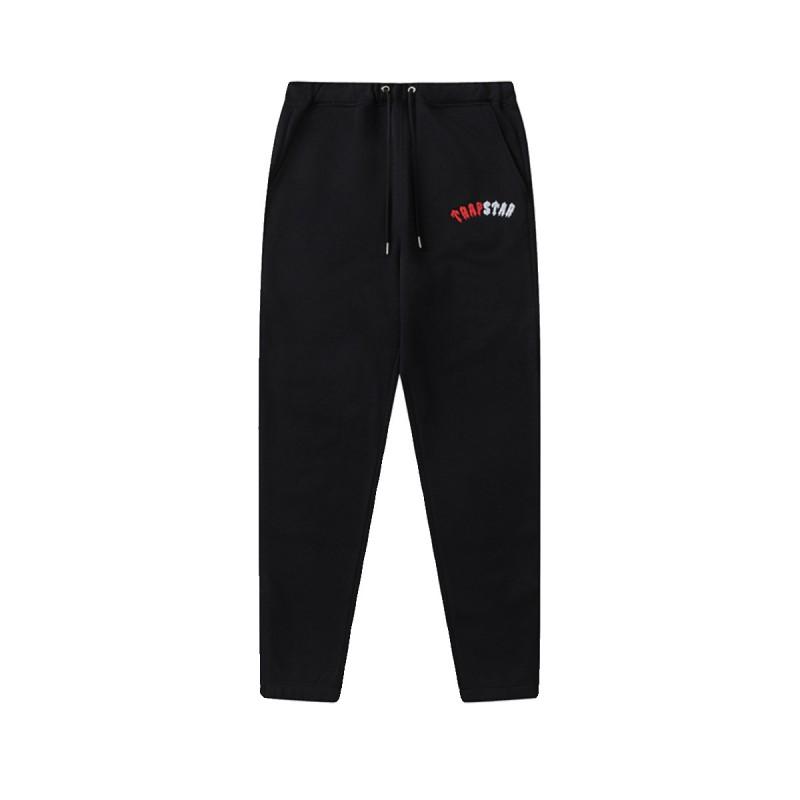 Mens Winter Colorblock Embroidered Letter Hooded Sweatshirt Jogger Pants Set Cotton Blend Sportswear