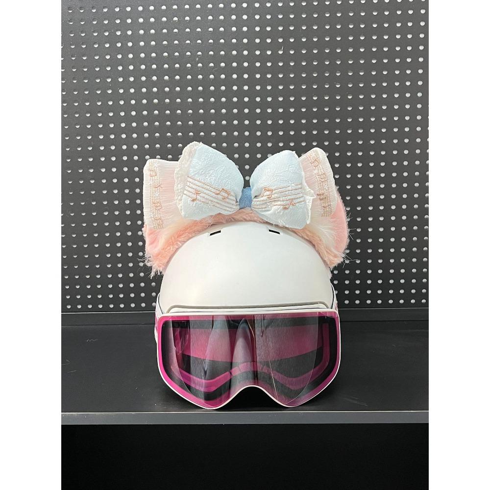 Ski Helmet Cute Decorative Outdoor Sports Helmet Bow Ears Sweet Girl Ornament Cat Ear Helmet Cap