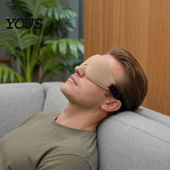 Удобная маска для ухода за глазами для дома, 3D-маска для сна для мужчин и женщин, контурная ночная повязка на глаза с регулируемым мягким полиэстеровым ремешком, для путешествий и глубокого сна