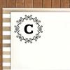 Printtoo Alphabet C Monogram Octagon Celtic Swirl Frame Self Inking Rubber Stamp Office