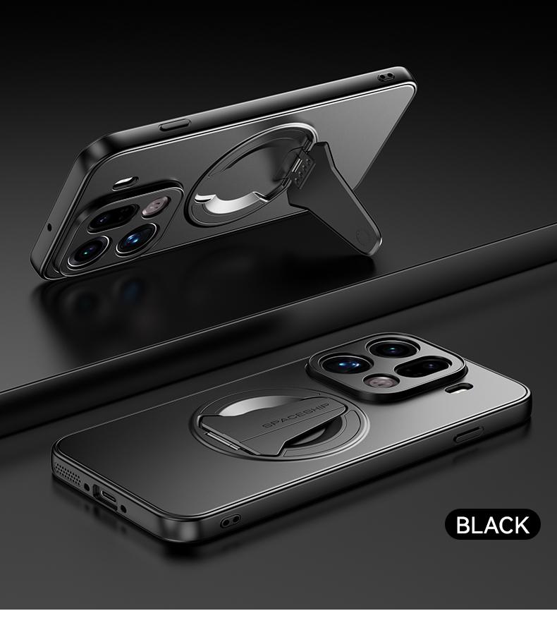 Для Oppo Find X9 и Oppo Find X9 Pro Чехол Магнитное Всасывание Металлические Цвета Стиль Космического Корабля Подставка Мягкое Покрытие Обложка Корпус
