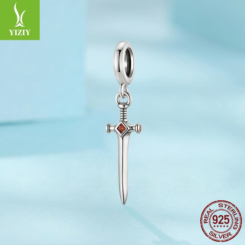 Personalized Sword Diy Pendant Accessories Cross-Border Trend S925 Sterling Silver Charm Beads