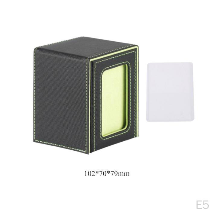 Card Deck Box Storage Leather Magnetic Closure, Display Case Album Baseball