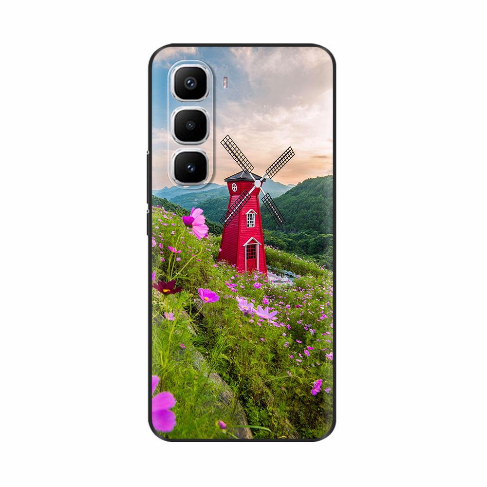 Чехол для Infinix Hot 60 Pro Plus Силиконовый Милый Кот Панда Модный Цветок Любовь Расписной Чехол для Телефона Для Infinix Hot 60 Pro Hot60 Pro