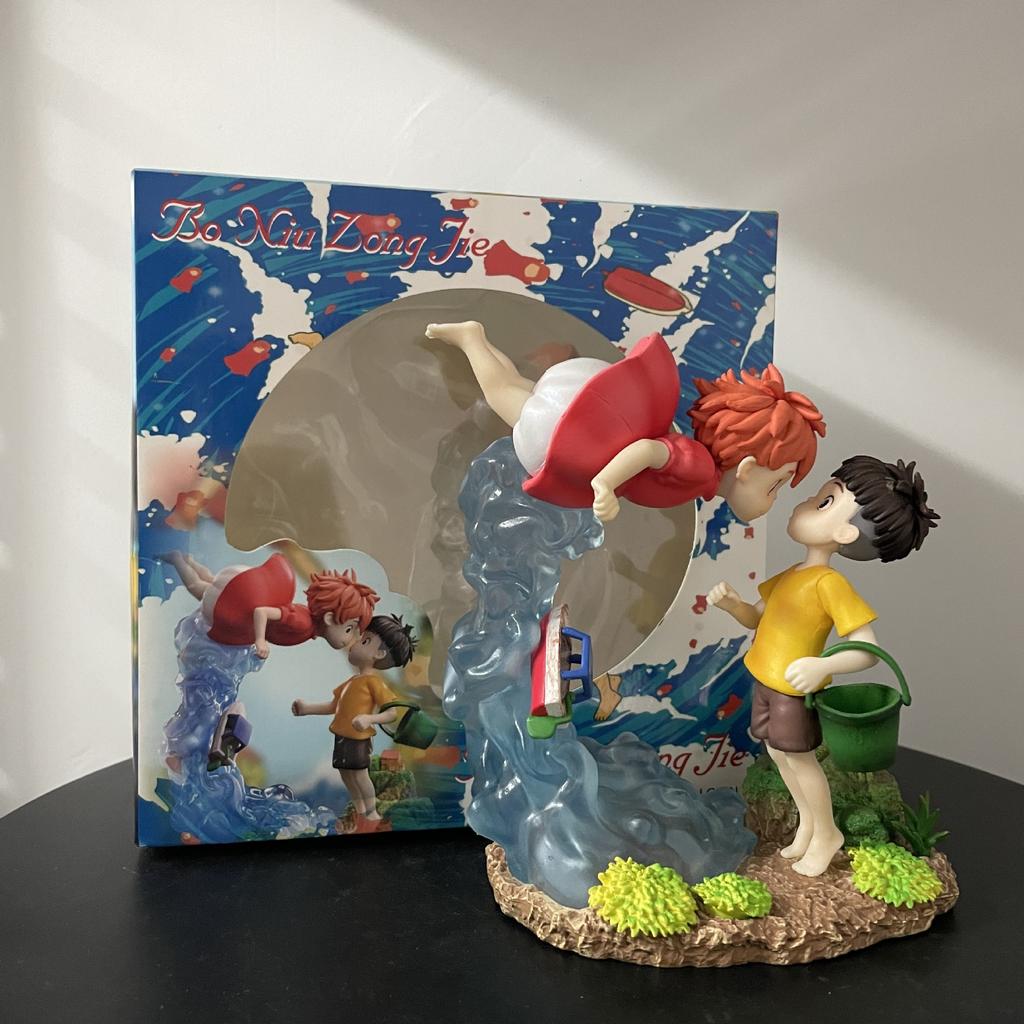 Anime Action Figure Ponyo On The Cliff Figure Ponyo Sousky Seagal Figure Pvc Gk Statue 15cm Model Doll Collection Toy Kid Gift