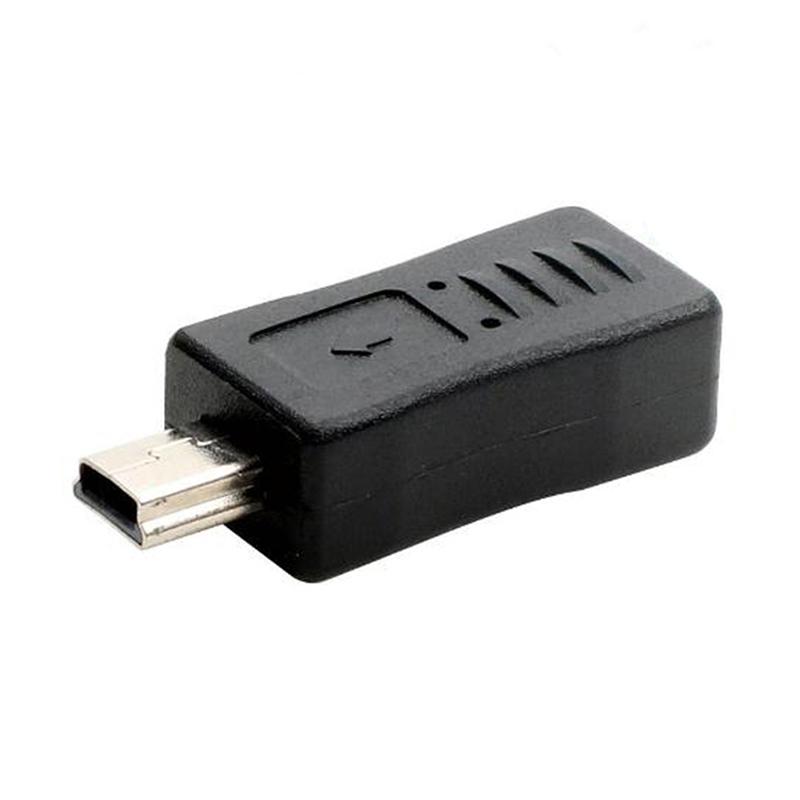 Черный микро-USB-мама к мини-USB-адаптеру-переходнику зарядного устройства