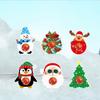 12pcs Santa Claus Snowman Elk Christmas Candy Paper Card Merry Christmas Decorations  Party Favors