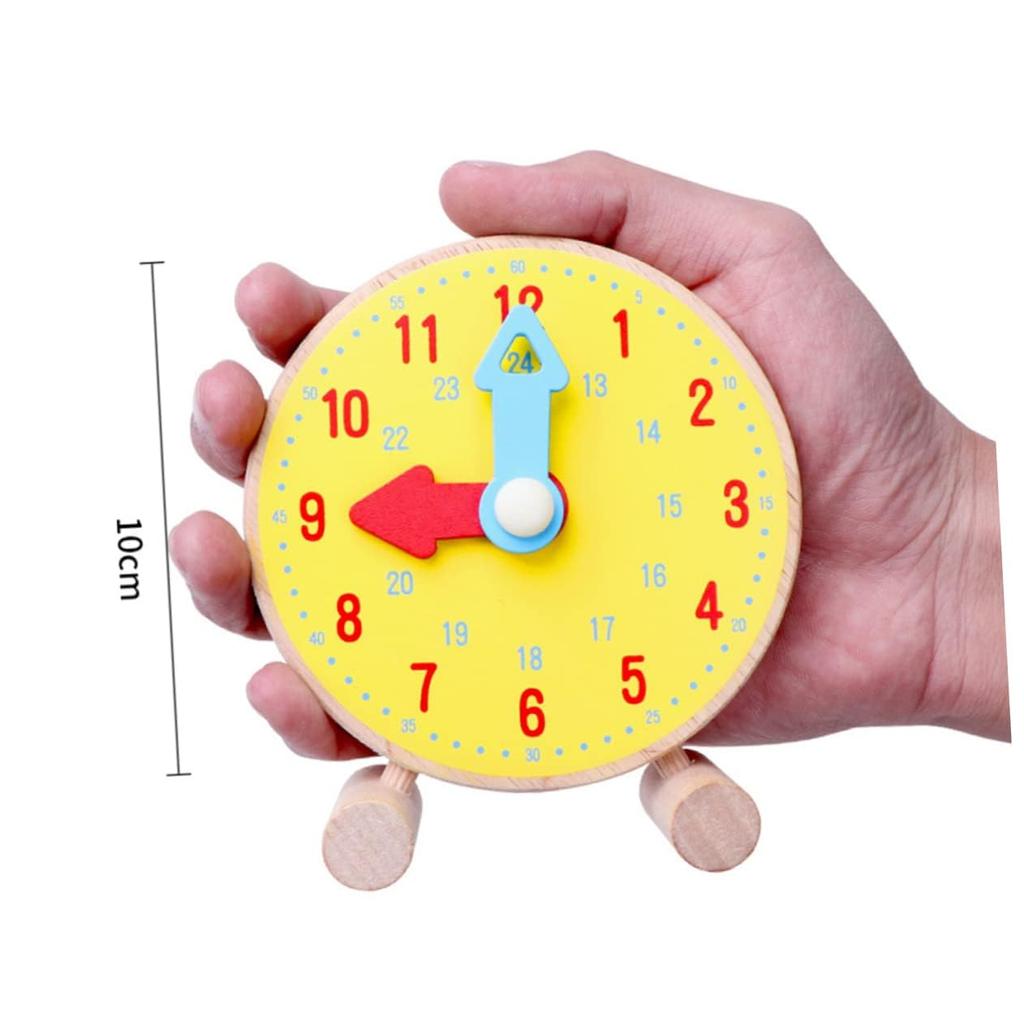 Lyyxjsltd 1 шт. образовательная игрушка для времени обучающие часы часы для детей студенческие обучающие часы детские часы игрушка для детей дошкольного возраста деревянная (желтый)