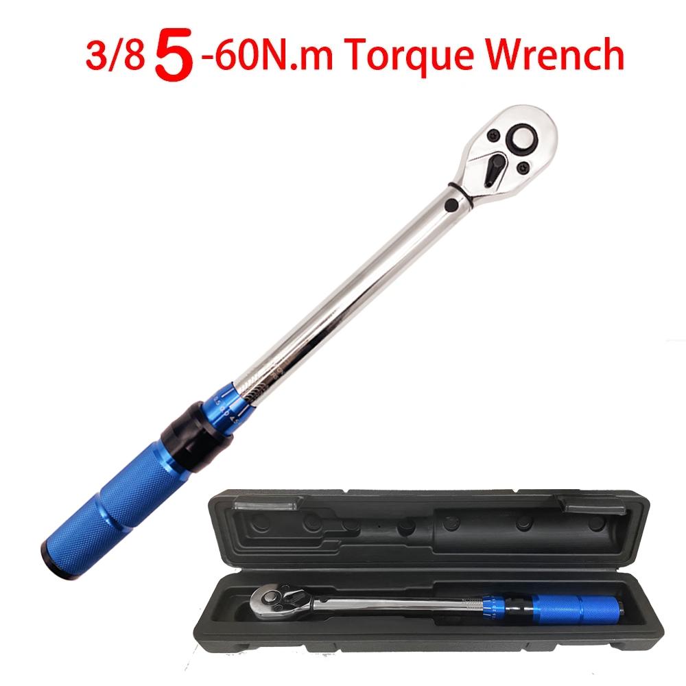 Ultra-Thin 3/8" Torque Wrench 5-60N.m with Magnetic Spark Plug Socket for Car Motorcycle Maintenance & Engine Repair