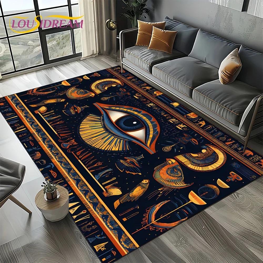 Настенная роспись Древний Египет Иероглифы Мифология Ковер Коврик для Гостиной Спальни Декор Дивана, Нескользящий Коврик для Пола
