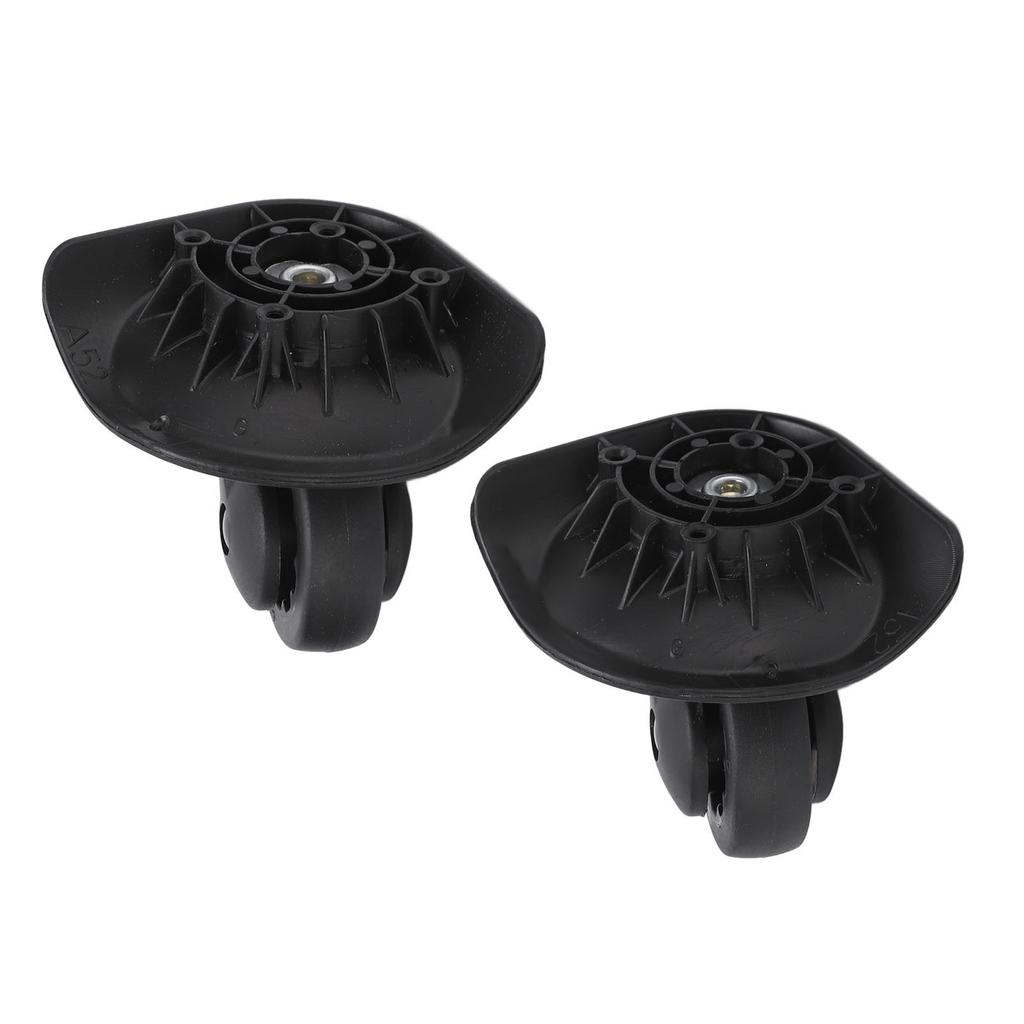 1 Pair Luggage Swivel Casters Mute Swivel Wheels Repalcement for Suitcase Black A52