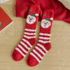 Long Christmas Stocking Snowflake Elk XmasTree Thicken Floor Socks Sleeping Stockings  For Women