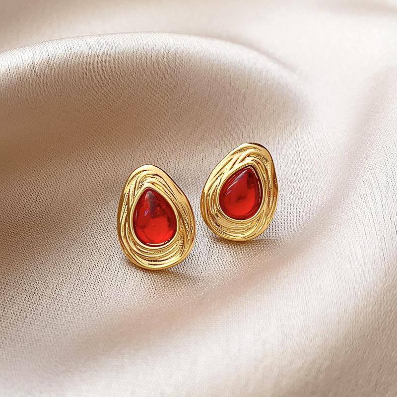 BLINGBAY женские серьги Maillard, тигровый глаз, камень, геометрические серьги, модные легкие роскошные ретро-серьги, высококачественные универсальные серьги, ювелирные изделия, подарки