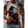 T-Shirt for Men's Motorcycle Printed 3D Tshirts Summer Oversized T Shirts Men's Short Sleeve Tops Men's Clothing Streetwear