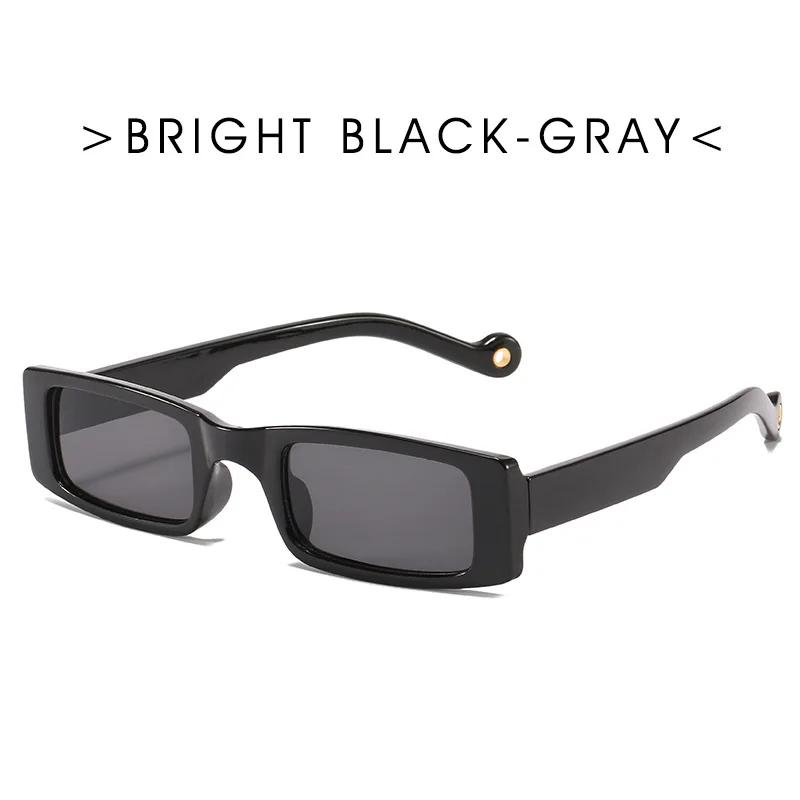 Женские солнцезащитные очки Ретро Маленькие квадратные солнцезащитные очки Модные Прямоугольные солнцезащитные очки Защита от УФ-лучей Очки