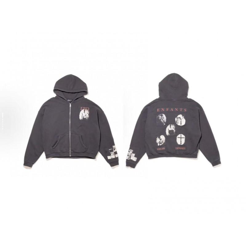 Unisex Vintage Washed Cotton Hoodie With Graphic Print Loose Fit Streetwear